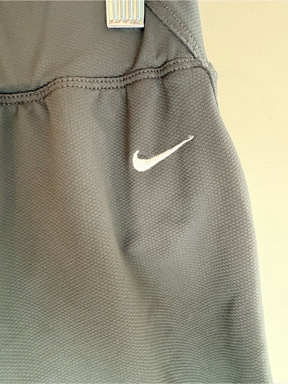 Nike Women’s Dark Gray Athletic Running Shorts with Swoosh - Picture 2 of 4